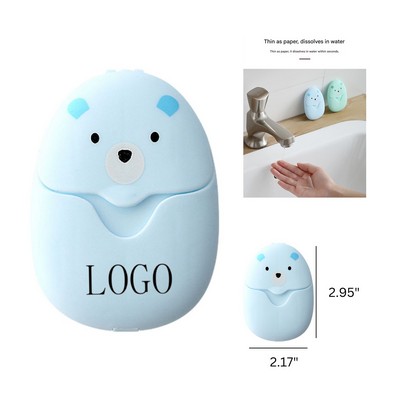 Bear-Shaped Travel Soap Sheets